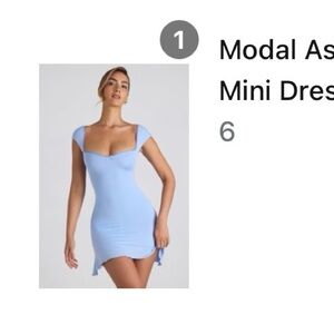 Oh Polly Modal Asymmetric Lace Up Mini Dress